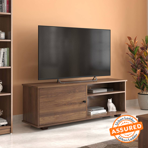 Affordable Tv Unit By Simplywud Design Liam Engineered Wood Free Standing TV Unit in Classic Walnut Finish