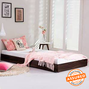 All Beds Design Merritt Solid Wood Single Size Bed in Mahogany Finish
