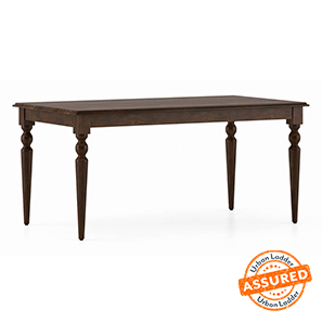 Dining Tables Design Mirasa 6 Seater Dining Table in Mango Walnut Finish