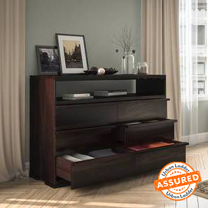Bedroom Storage In Bhopal Design Ohio Solid Wood Chest of 6 Drawers in Mahogany Finish