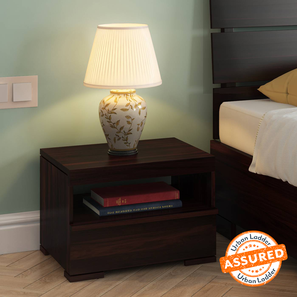 Solid Wood Bedside Tables Design Ohio Solid Wood Bedside Table in Mahogany Finish