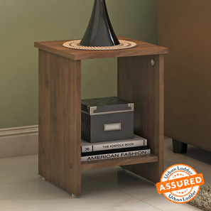 Engineered Wood Side And End Tables Design Nick Engineered Wood Side Table in Classic Walnut Finish