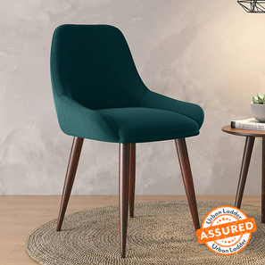 Barrel Chair Design Rickman Fabric Accent Chair in Jade Blue Colour
