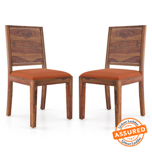 Solid Wood Dining Chairs Design Oribi Solid Wood Dining Chair set of in Teak Finish