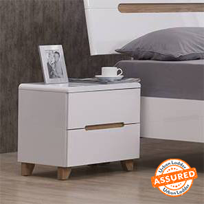 Oslo Range Design Oslo Engineered Wood Bedside Table in White Finish