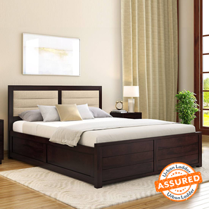 Ritz hydraulic storage bed   mahogany queen size lp