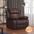 Robert recliner manual choclate italian leather lp