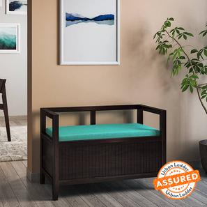 Wooden Trunks Design Rhodes Solid Wood Bench in Mango Mahogany Finish