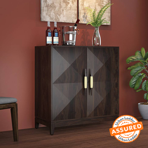 Bar Cabinet Design Satori Solid Wood Bar Cabinet in Semi Gloss Finish
