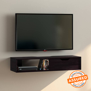 Value Buys In Tv Units Design Sawyer Solid Wood Wall Mounted TV Unit in Mahogany Finish