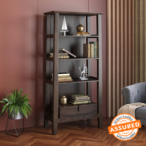 Satori Range Design Satori Solid Wood Bookshelf in American Walnut Finish