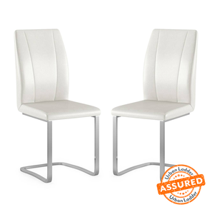 Dining Room Bestsellers Design Seneca Metal Dining Chair set of 2 in White Finish