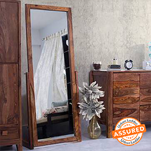 Dressers Table Design Sirius Solid Wood Dressing Mirror (Teak Finish)