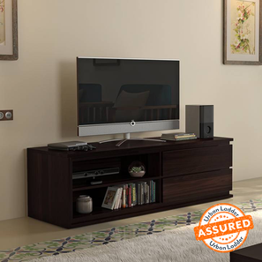 Tv Units Design Vector Solid Wood Free Standing TV Unit in Mahogany Finish