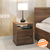 Zoey bedside table with shutter classic walnut lp