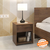 Zoey bedside table with drawer classic walnut lp