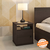 Zoey bedside table dark wenge finish with shutter new  lp