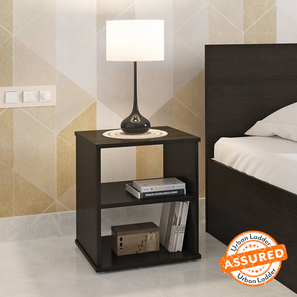 Bedside Tables And Lamps Design Wren Engineered Wood Bedside Table in Dark Wenge Finish