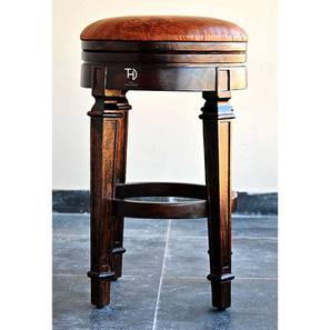 Bar Stools Design Smith Solid Wood Bar Stool in Melamine Colour