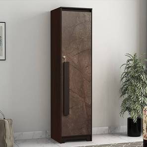 Trevi Design Regal Engineered Wood 1 Door Wardrobe in Walnut Marble Finish