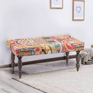 Settee Design Bestone Solid Wood Bench in Antique Grey Finish