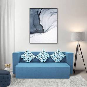 Sofa Cum Bed In Noida Design Pull 3 Seater Pull Out Sofa cum Bed In Blue Colour