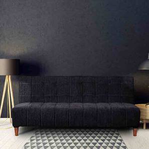Seventh Heaven Design Birdie 4 Seater Click Clack Sofa cum Bed In Black Colour
