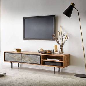 Living Storage In Nagpur Design Jarrah Solid Wood Free Standing TV Unit in Melamine Finish