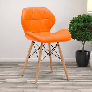 Restaurant Chairs Design Prisma Engineered Wood Dining Chair set of 1 in Teak Finish