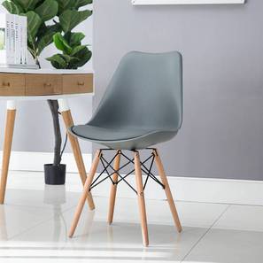 Wooden Chair Design Kingston Lounge Chair in Grey Leatherette