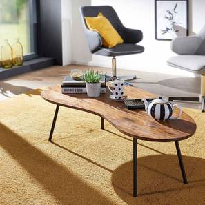 Abstract Coffee Tables Design Bean Abstract Solid Wood Coffee Table in Melamine Finish