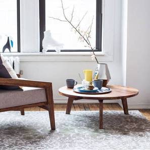 the home dekor Ringbud Round Solid Wood Coffee Table in Melamine Finish-picture-5