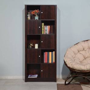 Bookshelf Design Mitchell Engineered Wood Bookshelf in Walnut Finish