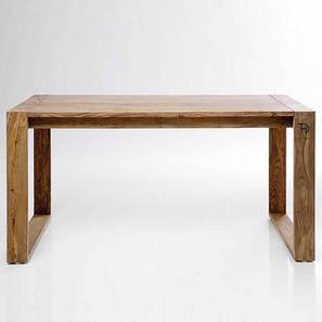 Workstation Table Design Nuraavi Solid Wood Study Table in Melamine Finish