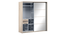 Loretta Sliding Door Wardrobe (With Mirror Mirror, Sonoma Oak and Silver Grey Finish) by Urban Ladder - Dimension Design 1 - 