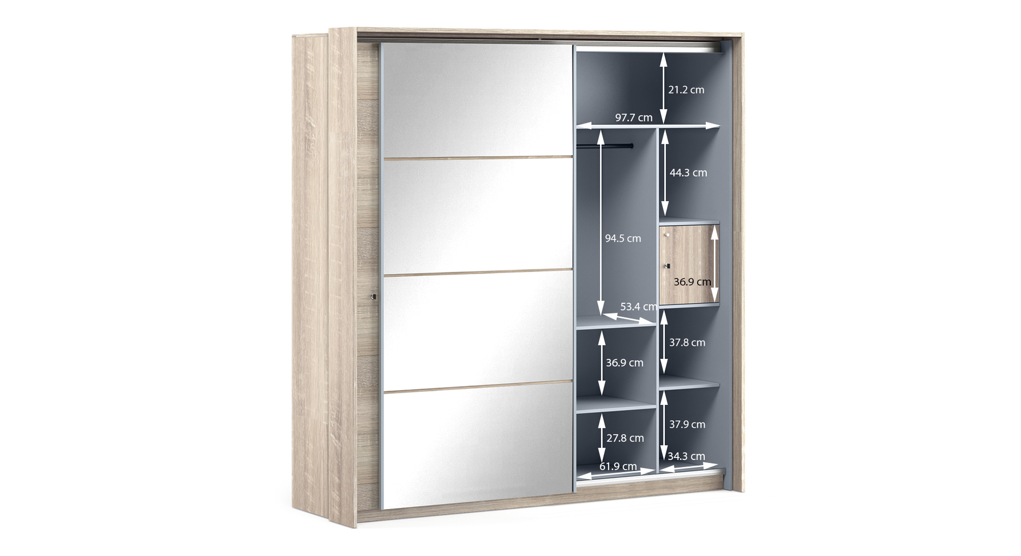 Loretta Sliding Door Wardrobe Urban Ladder