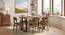 Aquila Live Edge 6 Seater Dining Table With Set of Vivien Chairs Cornsilk Yellow (Teak Finish) by Urban Ladder - Front View Design 1 - 810551