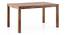 Oliver 6 Seater Solid Wood Dining Table with Set Of Vivien Dining Chairs in Mahogany Finish Matty Olive (Teak Finish) by Urban Ladder - Design 1 Side View - 810596
