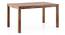 Oliver 6 Seater Solid Wood Dining Table with Set Of Vivien Dining Chairs in Mahogany Finish Matty Olive (Teak Finish) by Urban Ladder - Design 1 Side View - 810597