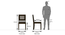 Julian 4 Seater Dining Table with Set of Capra Dining Chairs in Teak Finish (Mahogany Finish) by Urban Ladder - Design 1 Dimension - 810672