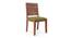 Julian 4 Seater Dining Table with Set of Oribi Upholstered Dining Chairs in Mahogany Finish Colour: Burnt Orange (Teak Finish) by Urban Ladder - Design 1 Close View - 810673