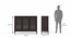 Akira Wide Sideboard (Mahogany Finish, L Size, 140 cm  (55") Length) by Urban Ladder - Dimension - 