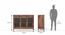 Akira Wide Sideboard (Teak Finish, L Size, 140 cm  (55") Length) by Urban Ladder - Dimension - 
