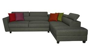 Merish Fabric Sectional Sofa (Slate Grey)