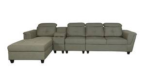 Impero Fabric Sectional Sofa (Sandy Brown)