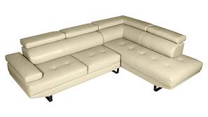 Celez Leatherette Sectional Sofa (Cream)