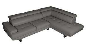 Celez Leatherette Sectional Sofa (Grey)