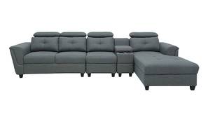 Impero Fabric Sectional Sofa (Slate Grey)