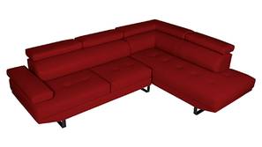 Celez L Shape Sofa With Adjustable Headrests (Dark Red)