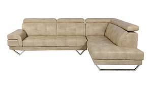 Monarch Leatherette Sectional Sofa (Cream)